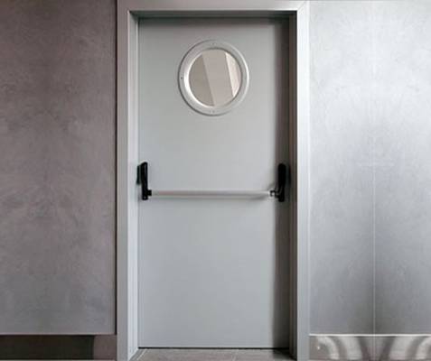 Огнеупорная дверь с круглым стеклом Огнеупорная дверь с круглым стеклом