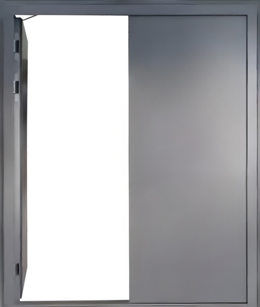 Двустворчатая металлическая противопожарная дымогазонепроницаемая дверь EIS-60 (2500x2100 мм)