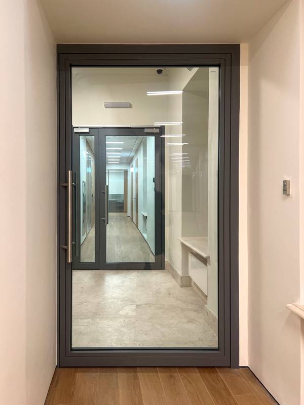 Однопольные противопожарные двери с максимальным остеклением Однопольные противопожарные двери с максимальным остеклением