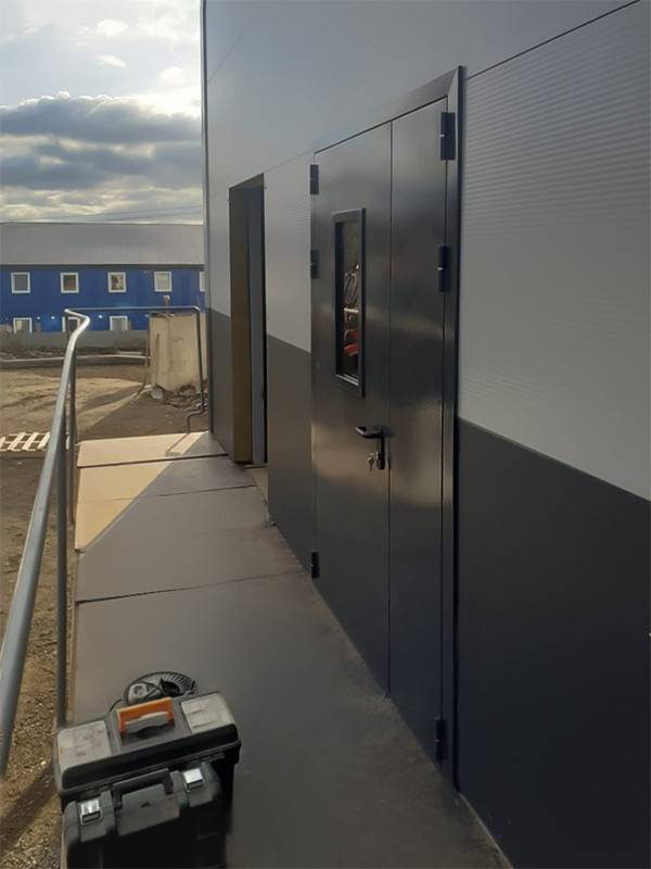 Остекленная огнеупорная дверь (г. Долгопрудный, склад) Остекленная огнеупорная дверь (г. Долгопрудный, склад)