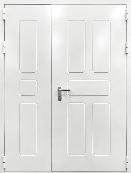 Внешняя сторона Полуторная глухая противопожарная дверь ei60 с выдавленным рисунком (22)