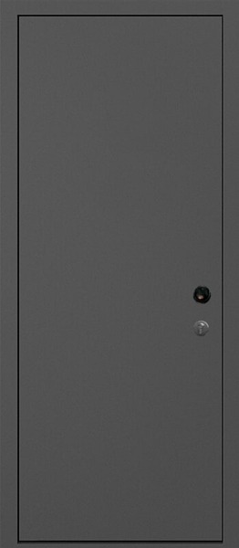 Внутренняя сторона Однопольная техническая дверь с выдавленным рисунком