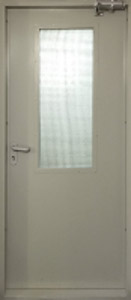 Однопольная остекленная противопожарная дверь Однопольная остекленная противопожарная дверь